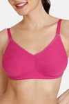Zivame Beautiful Basics Double Layered Non Wired Full Coverage Backless Bra - Fuchsia Red — thumbnail 6
